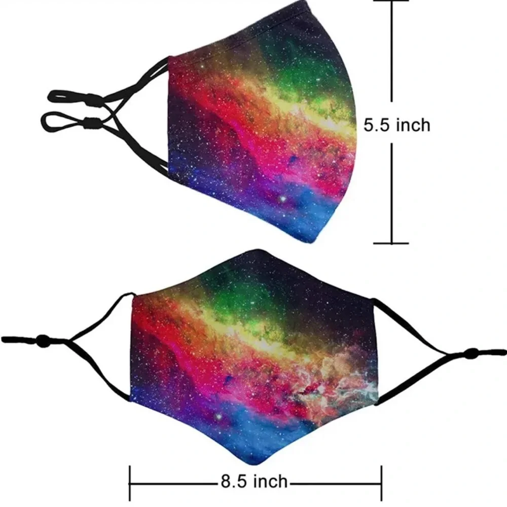 Fedciory Washable Reusable Adjustable Adult Face Masks Tie-Dye Pack of 8 New!
